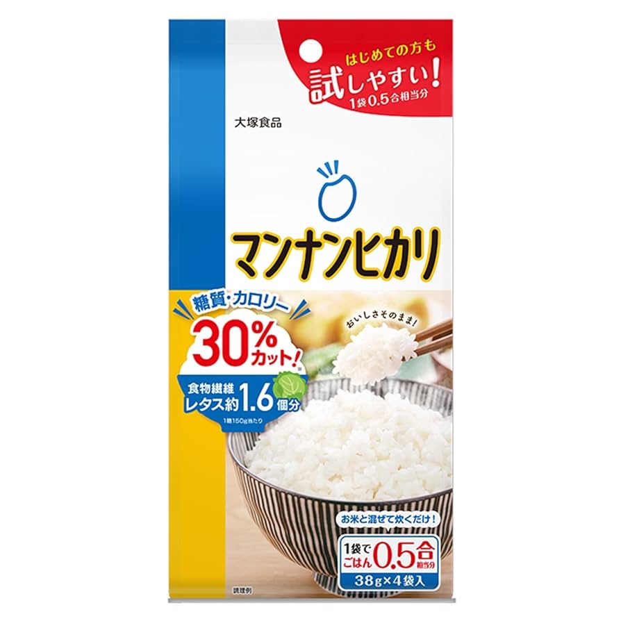 マンナンヒカリ　4袋 Amazon.co.jp: 大塚食品 マンナンヒカリ 152g [スティックタイプ